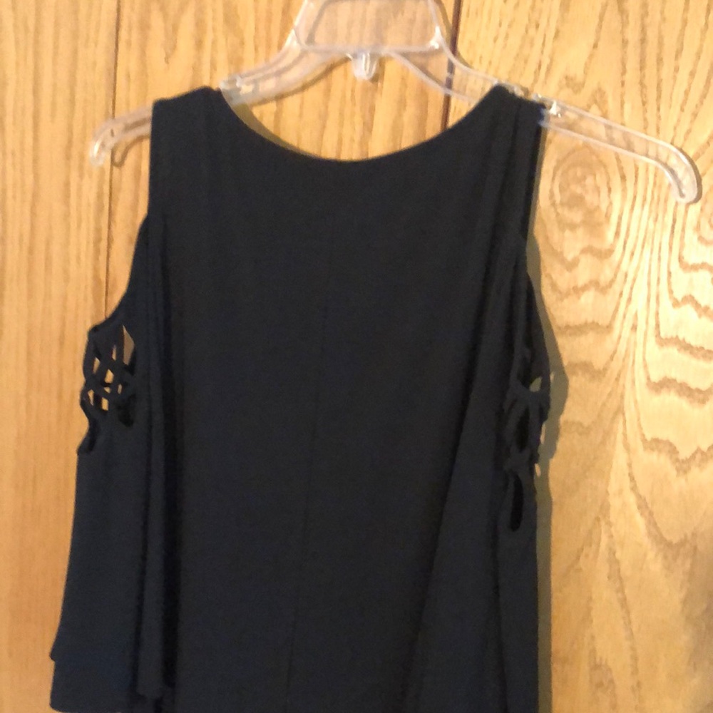 MSK Black Dress Cold Shoulder size medium - Picture 9 of 9